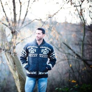 Lost Horizons Eagle Knit Wool Jacket